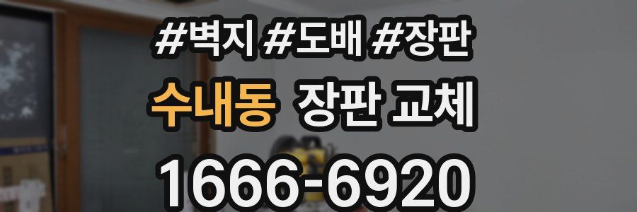 수내동 장판 교체
