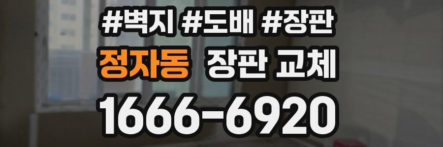 정자동 장판 교체