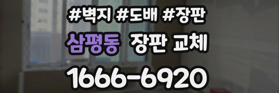 삼평동 장판 교체