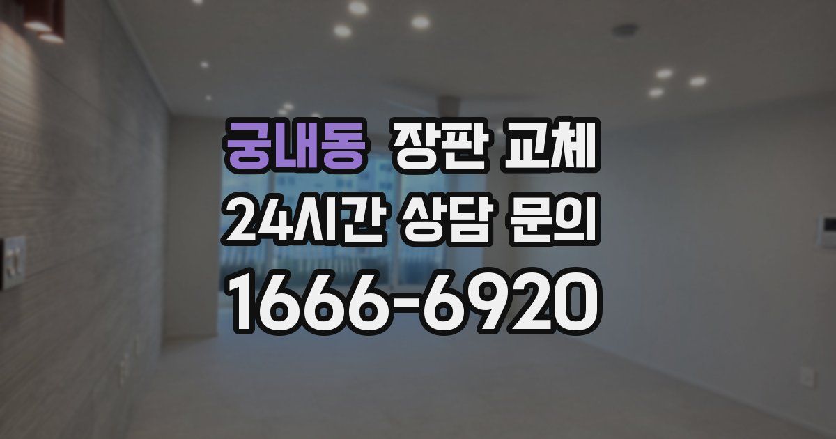 궁내동 장판 교체