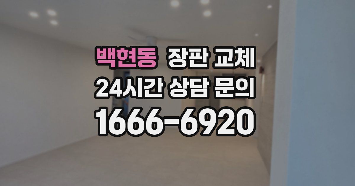백현동 장판 교체