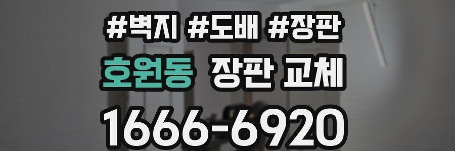 호원동 장판 교체