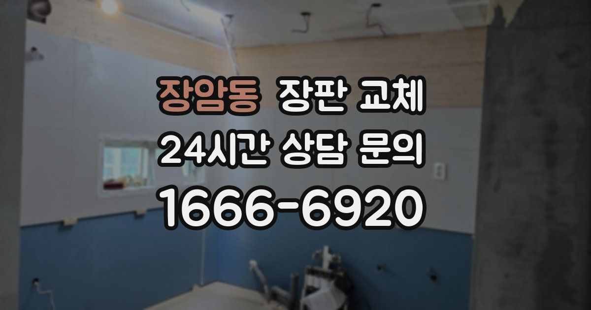 장암동 장판 교체
