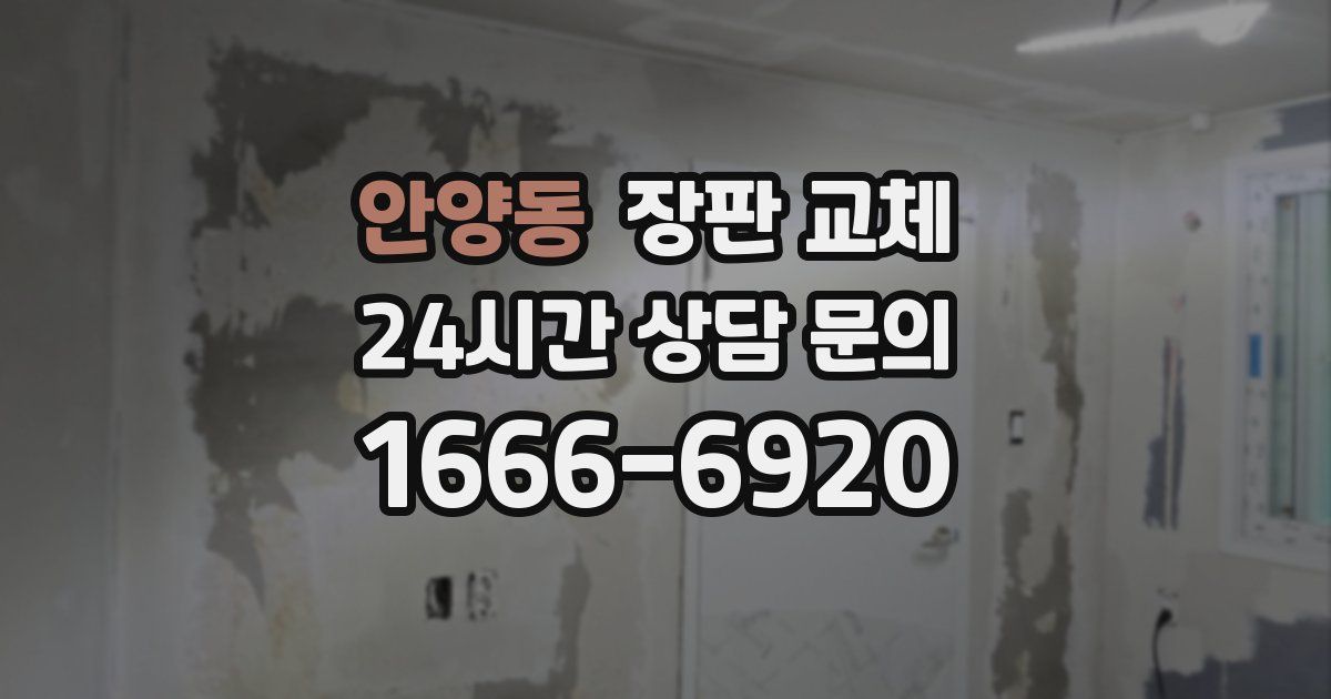 안양동 장판 교체