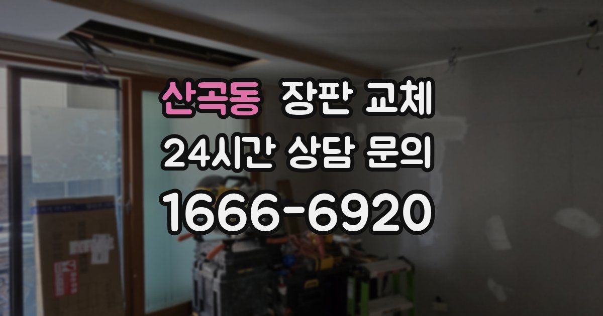 산곡동 장판 교체