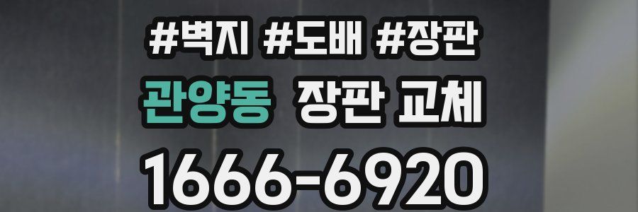 관양동 장판 교체