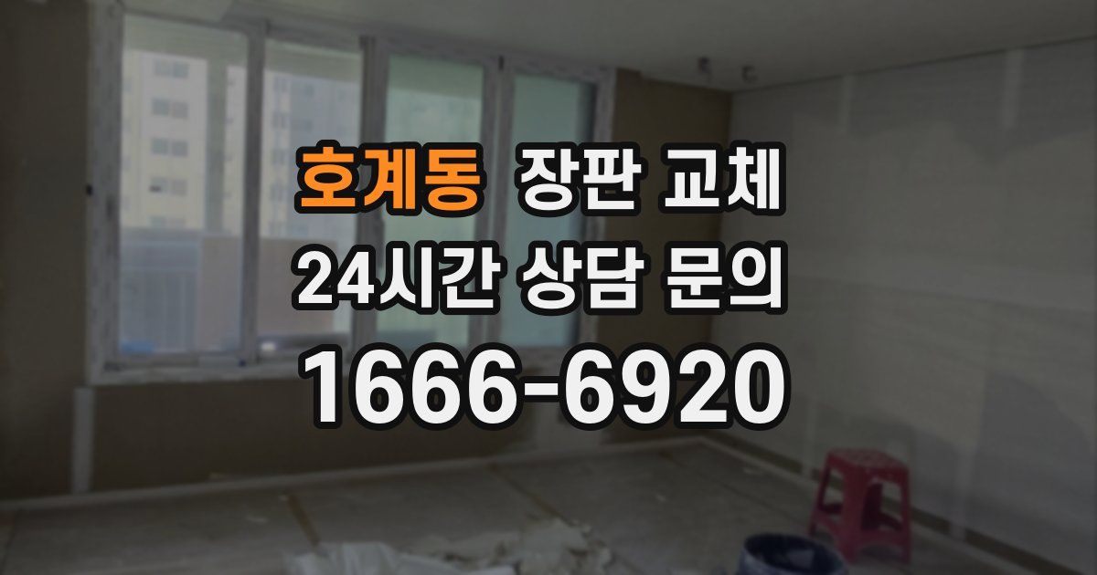 호계동 장판 교체