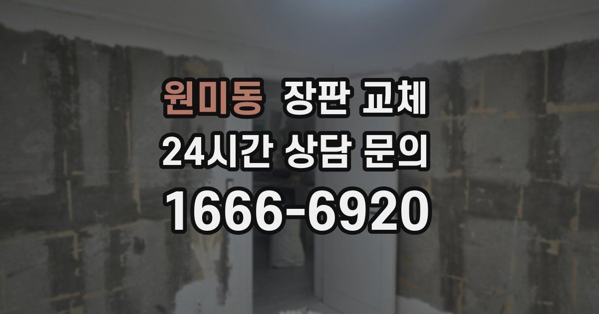 원미동 장판 교체