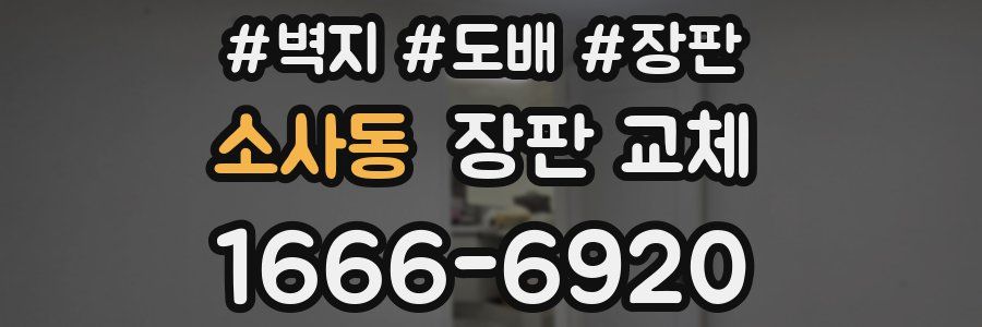 소사동 장판 교체