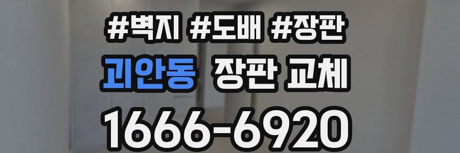 괴안동 장판 교체