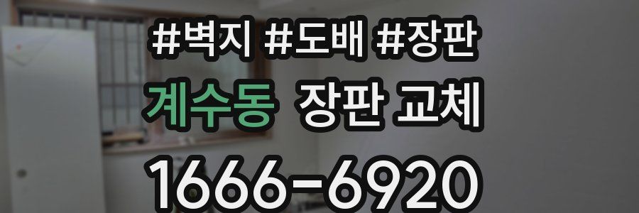 계수동 장판 교체