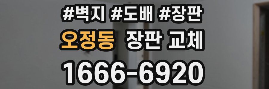 오정동 장판 교체
