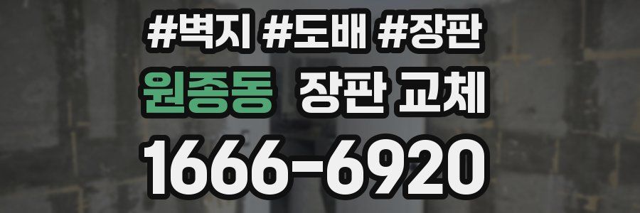 원종동 장판 교체