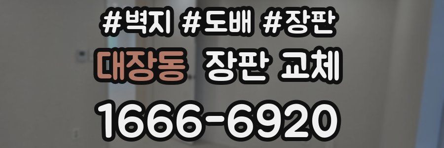 대장동 장판 교체