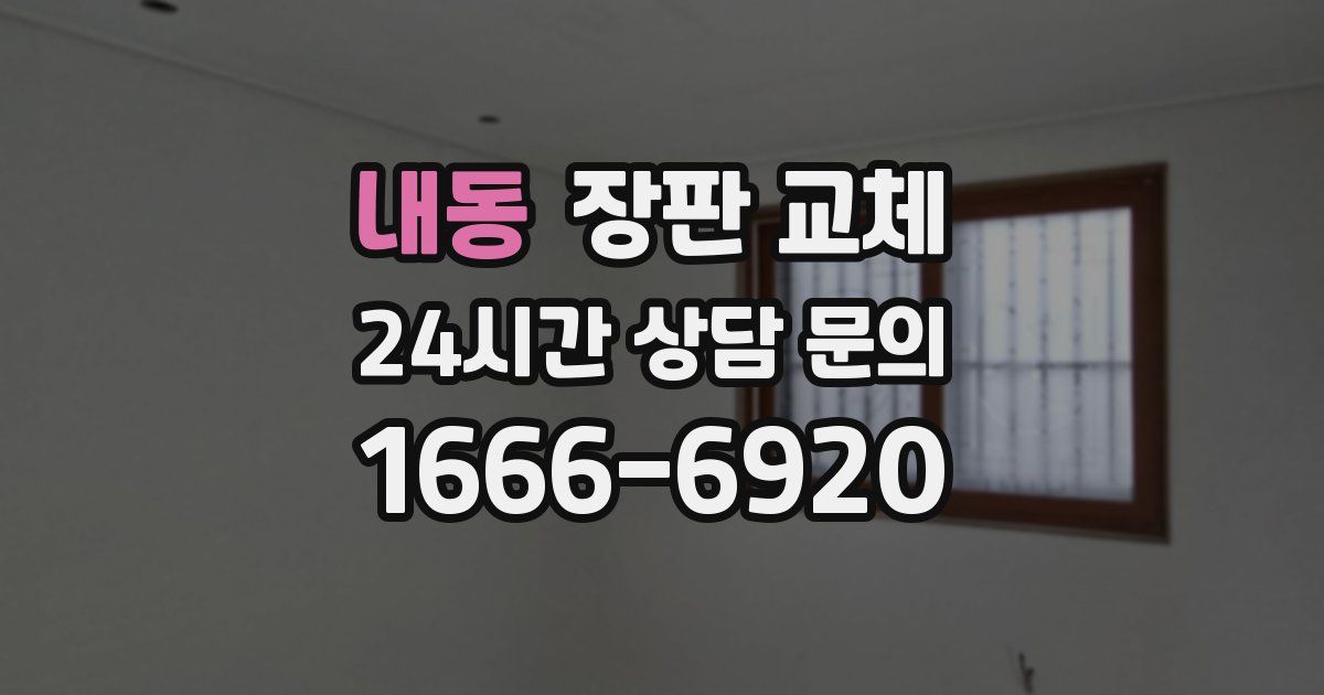 내동 장판 교체