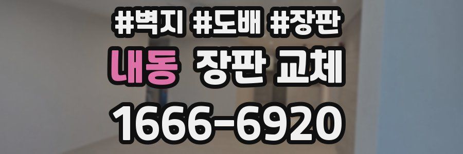 내동 장판 교체
