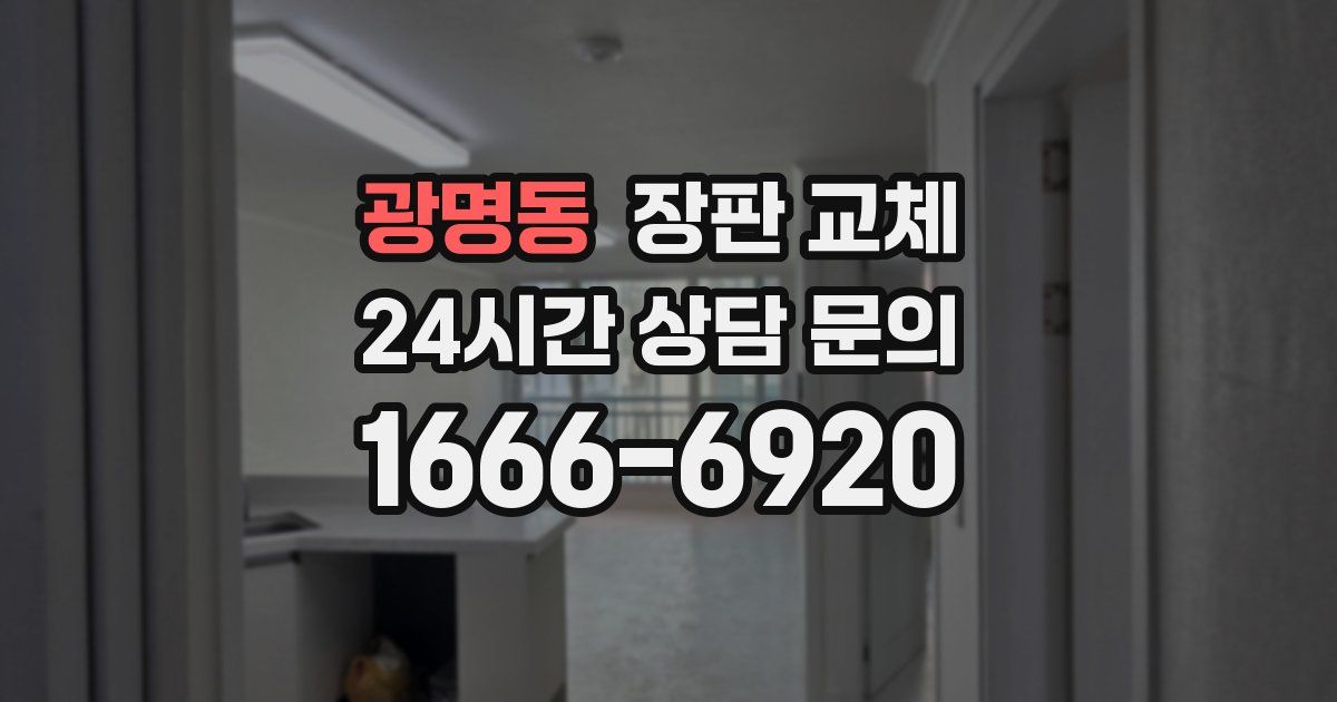 광명동 장판 교체