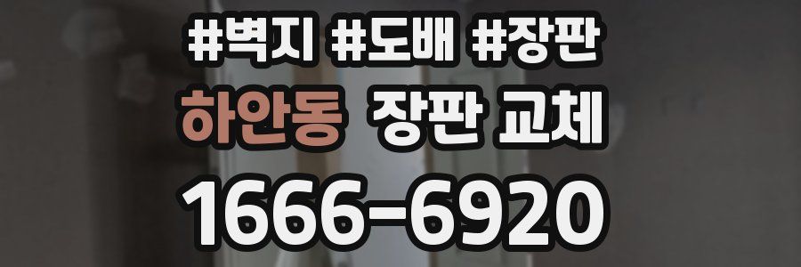 하안동 장판 교체