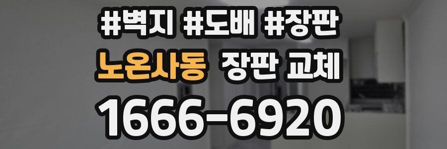노온사동 장판 교체