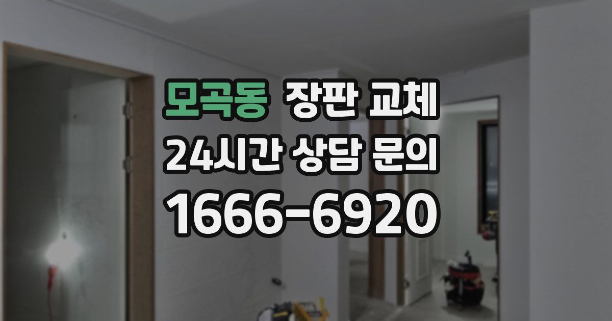 모곡동 장판 교체
