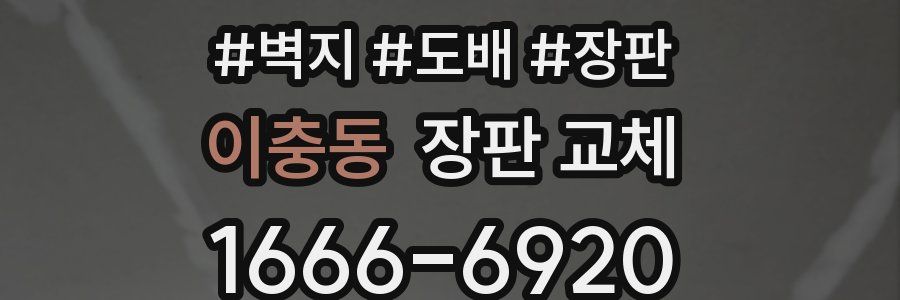 이충동 장판 교체