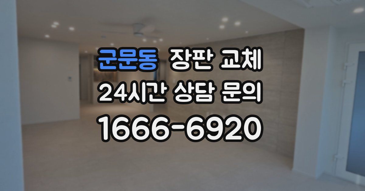 군문동 장판 교체