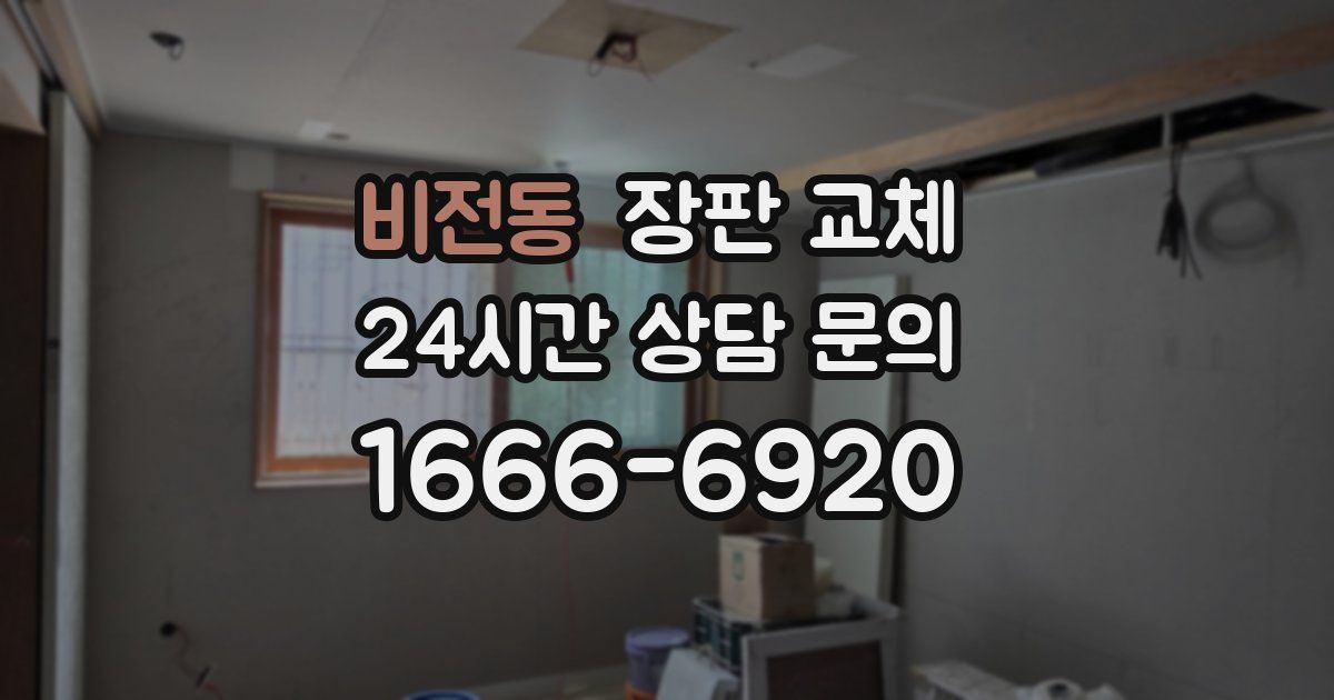 비전동 장판 교체