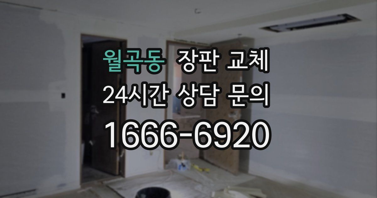 월곡동 장판 교체