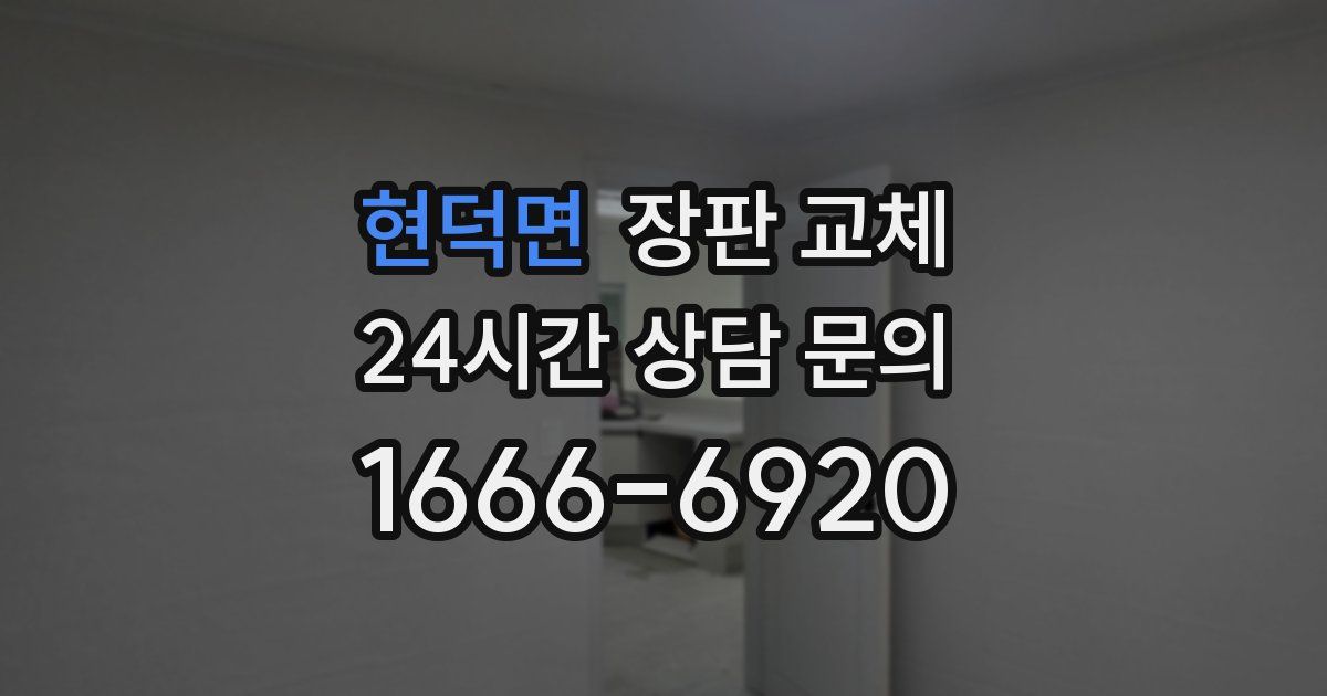 현덕면 장판 교체