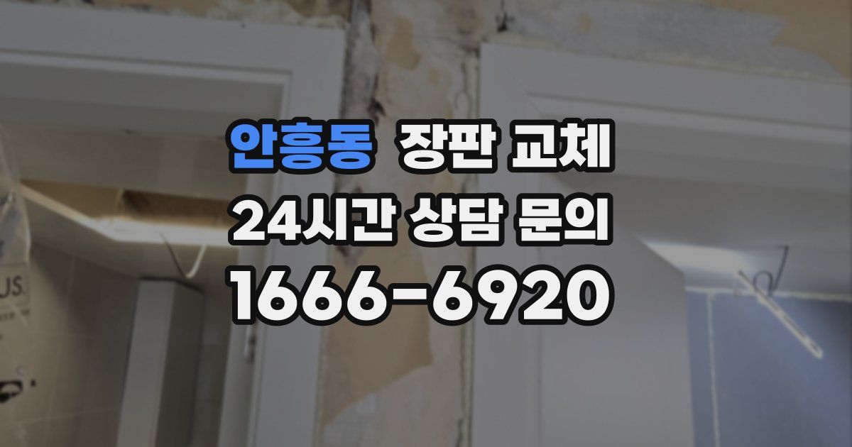 안흥동 장판 교체
