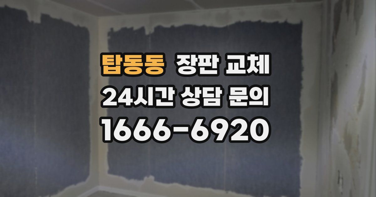 탑동동 장판 교체