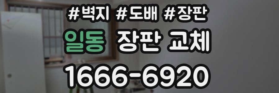 일동 장판 교체