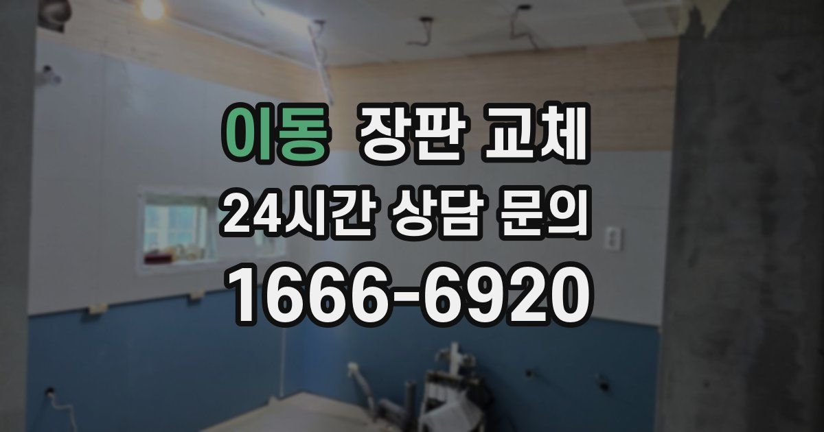 이동 장판 교체