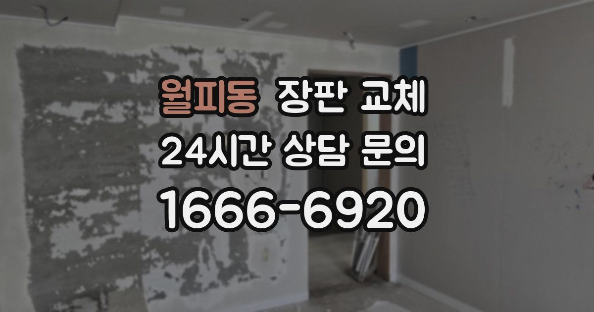 월피동 장판 교체