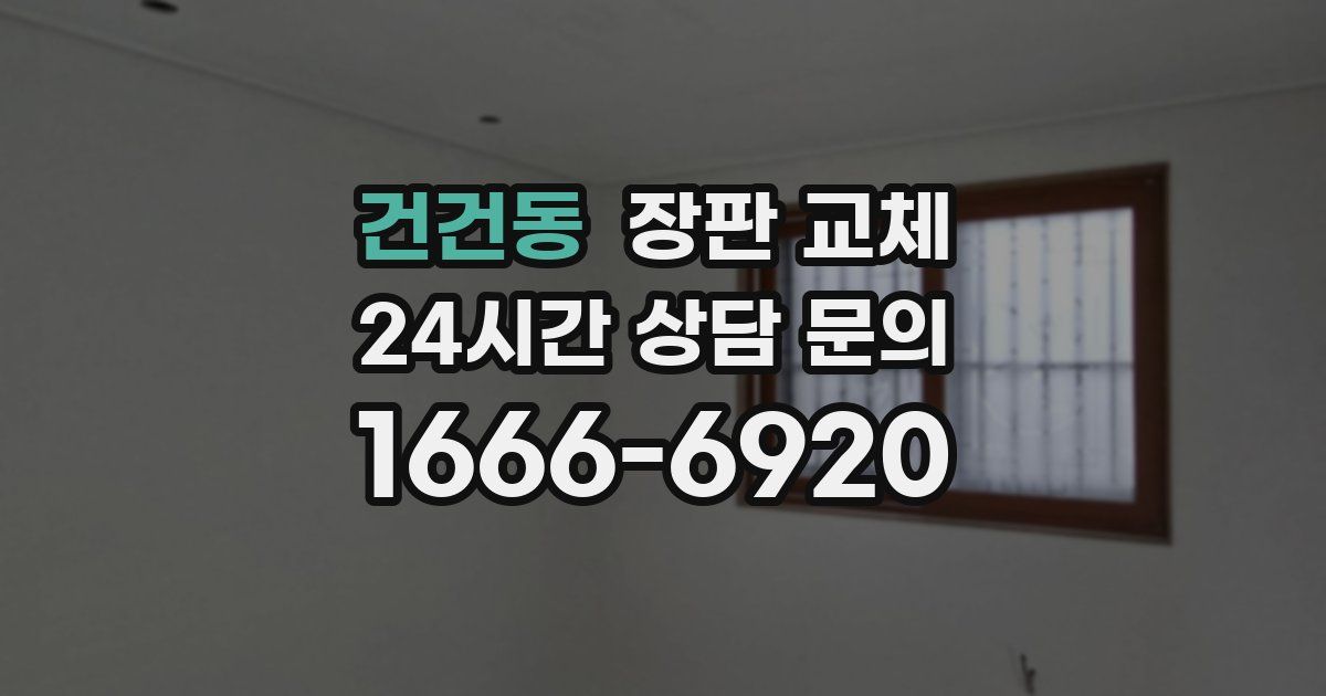 건건동 장판 교체