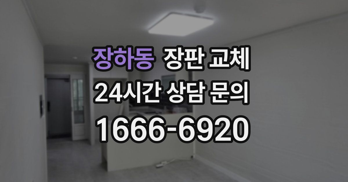 장하동 장판 교체