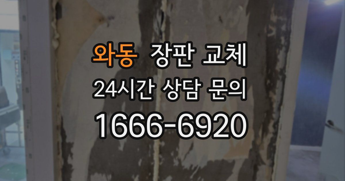 와동 장판 교체