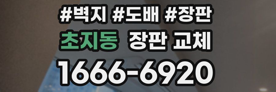 초지동 장판 교체