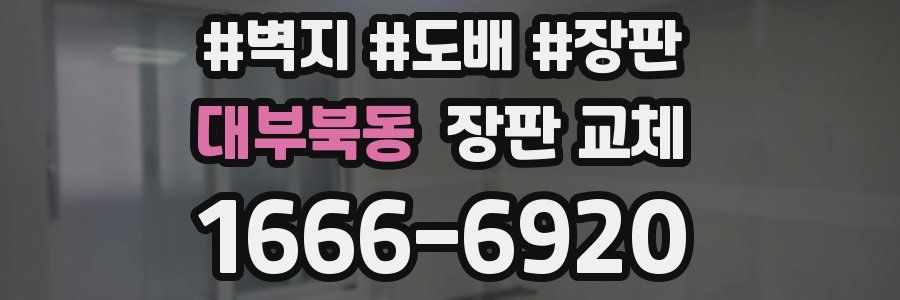 대부북동 장판 교체