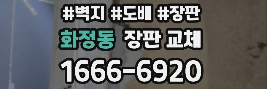 화정동 장판 교체