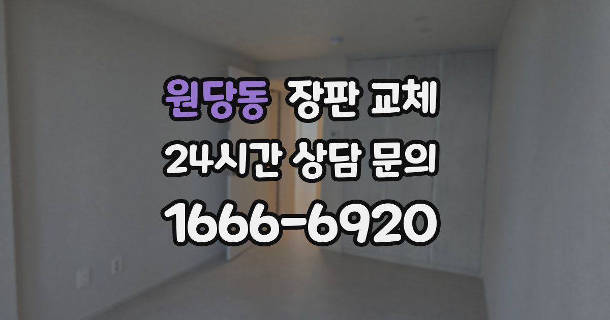 원당동 장판 교체