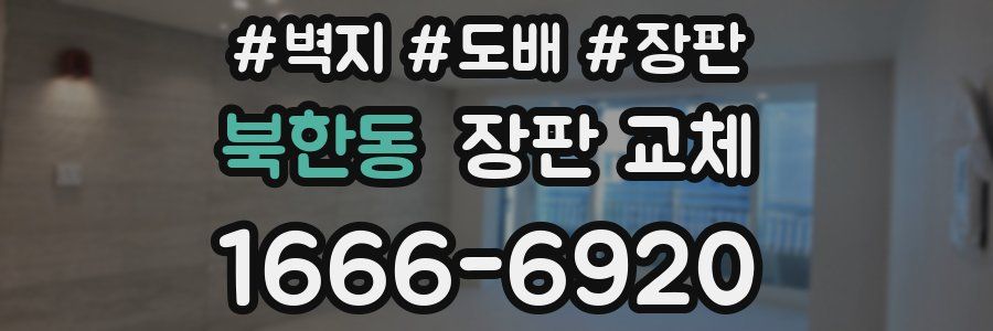 북한동 장판 교체