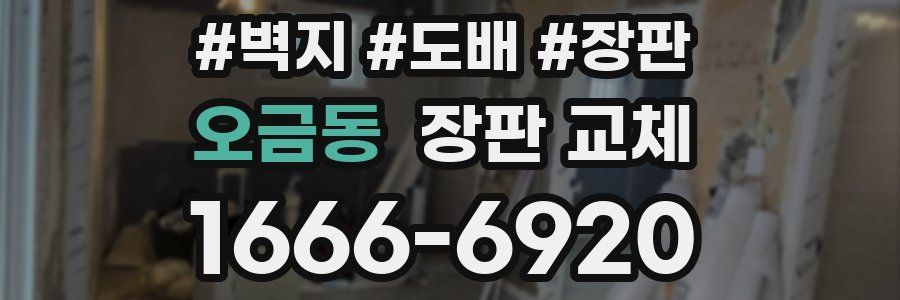 오금동 장판 교체