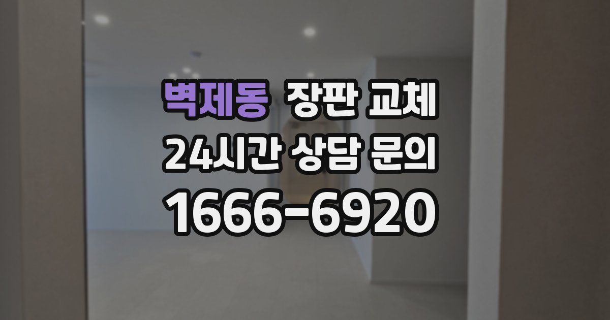 벽제동 장판 교체
