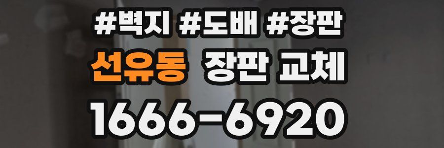 선유동 장판 교체