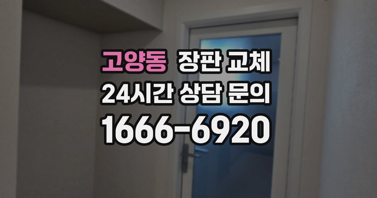 고양동 장판 교체