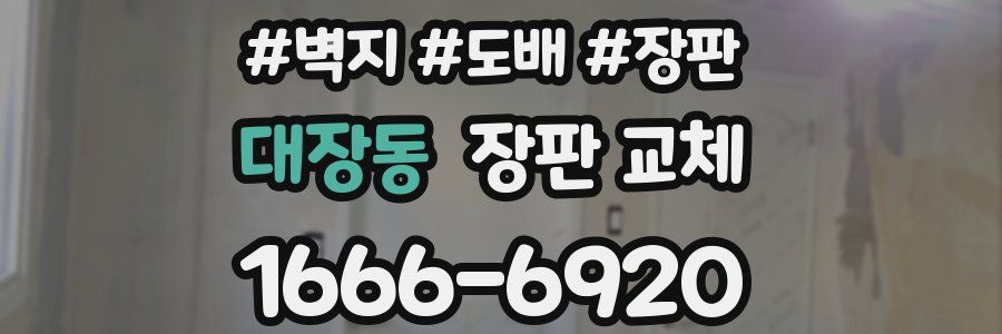 대장동 장판 교체