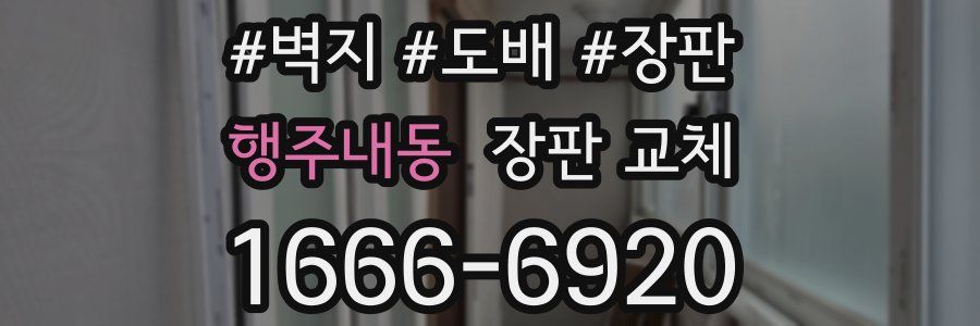 행주내동 장판 교체