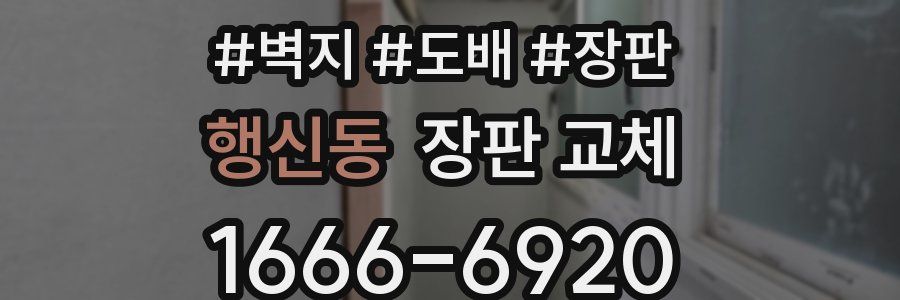 행신동 장판 교체