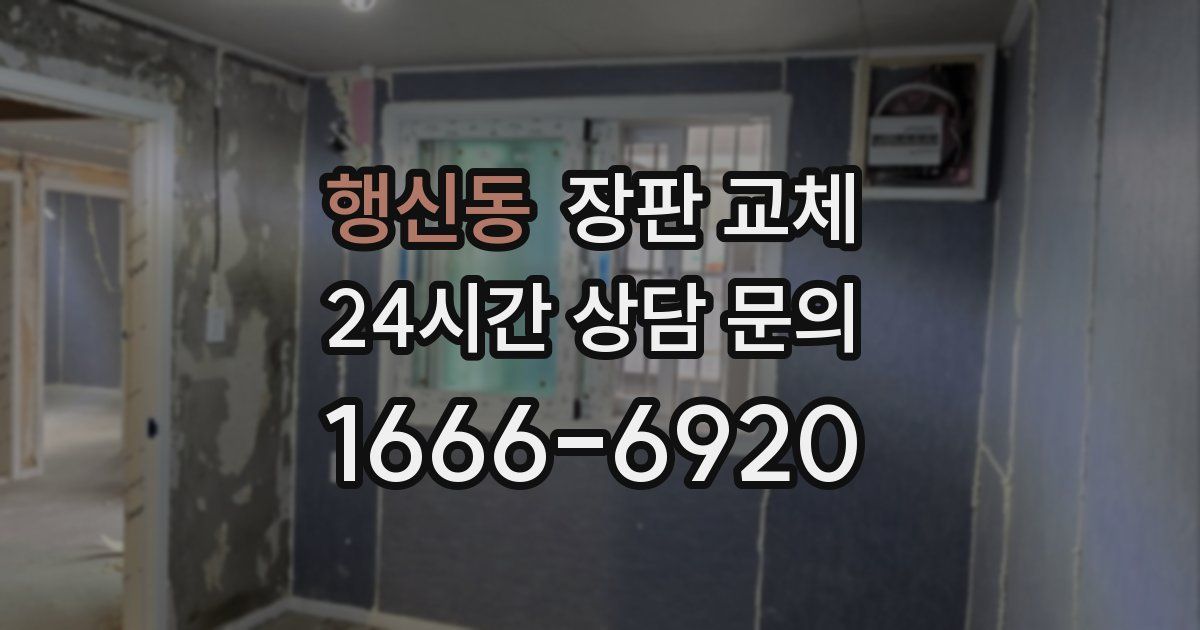 행신동 장판 교체